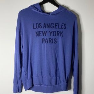 Sundry Los Angeles New York Paris Blue Hoodie